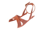 Brown Daya Cross-Strap — snap-on sandal top by Sole Mate