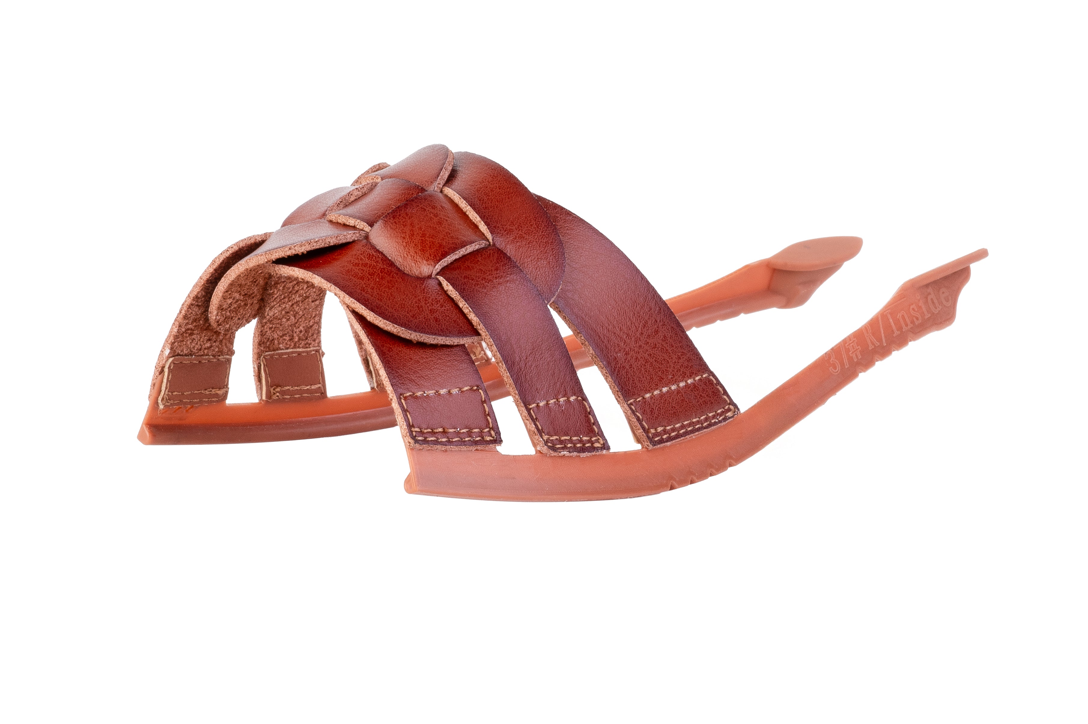 Brown Harmonia Woven sandal top — Sole Mate modular sandals