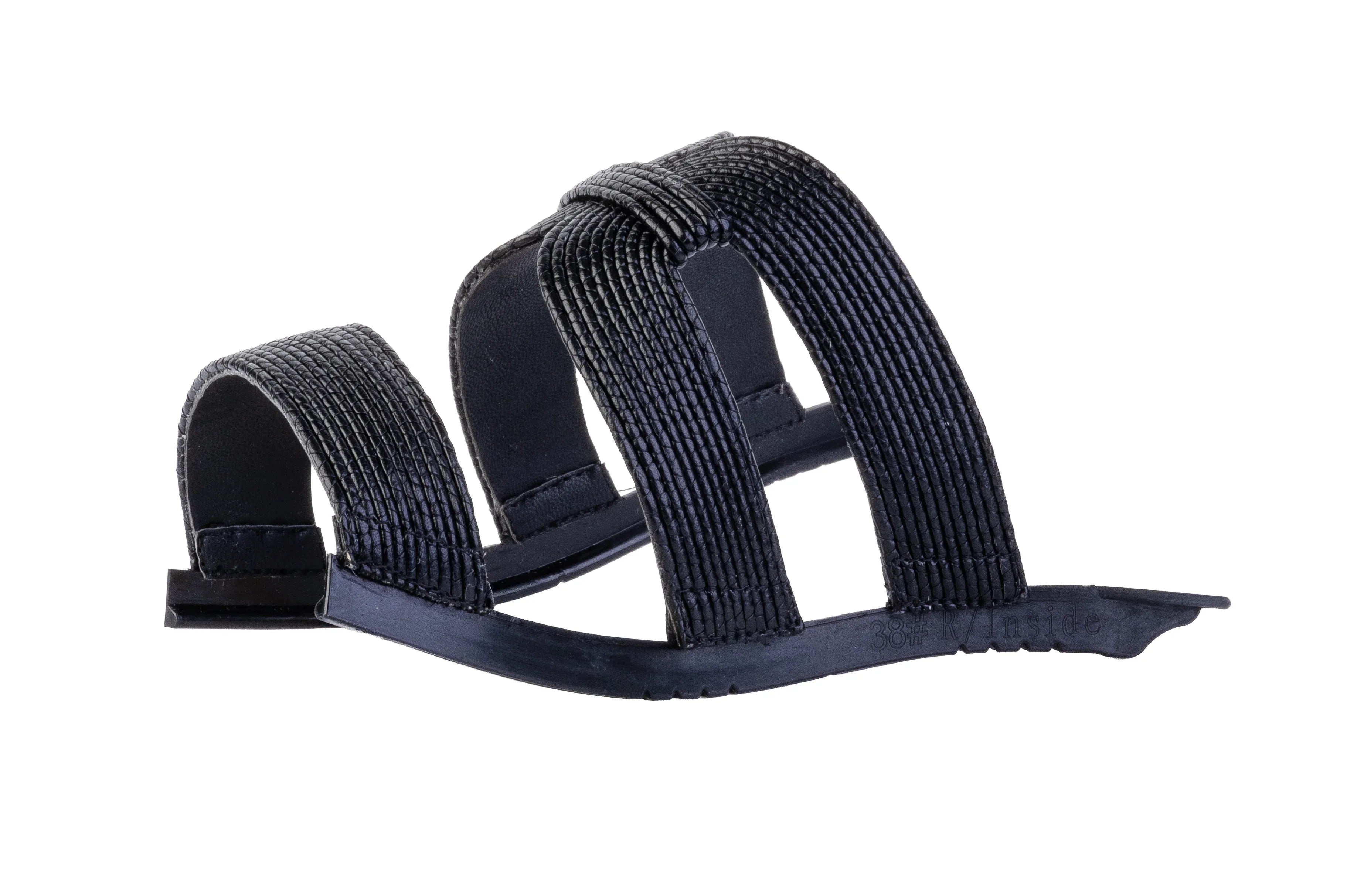 Black Soraya Triple-Strap sandal top — Sole Mate modular sandals