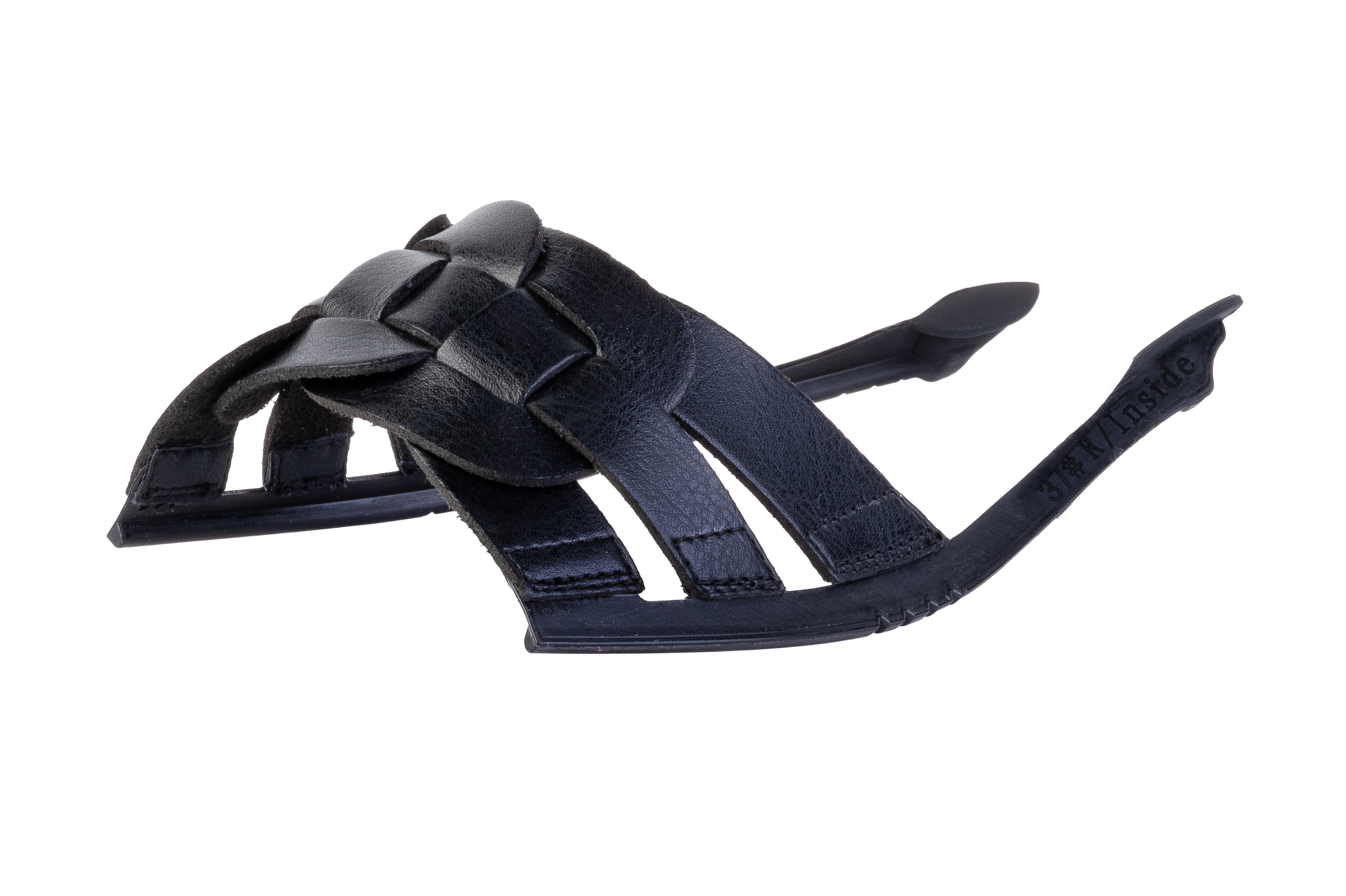 Harmonia Woven sandal top in Black — interchangeable design