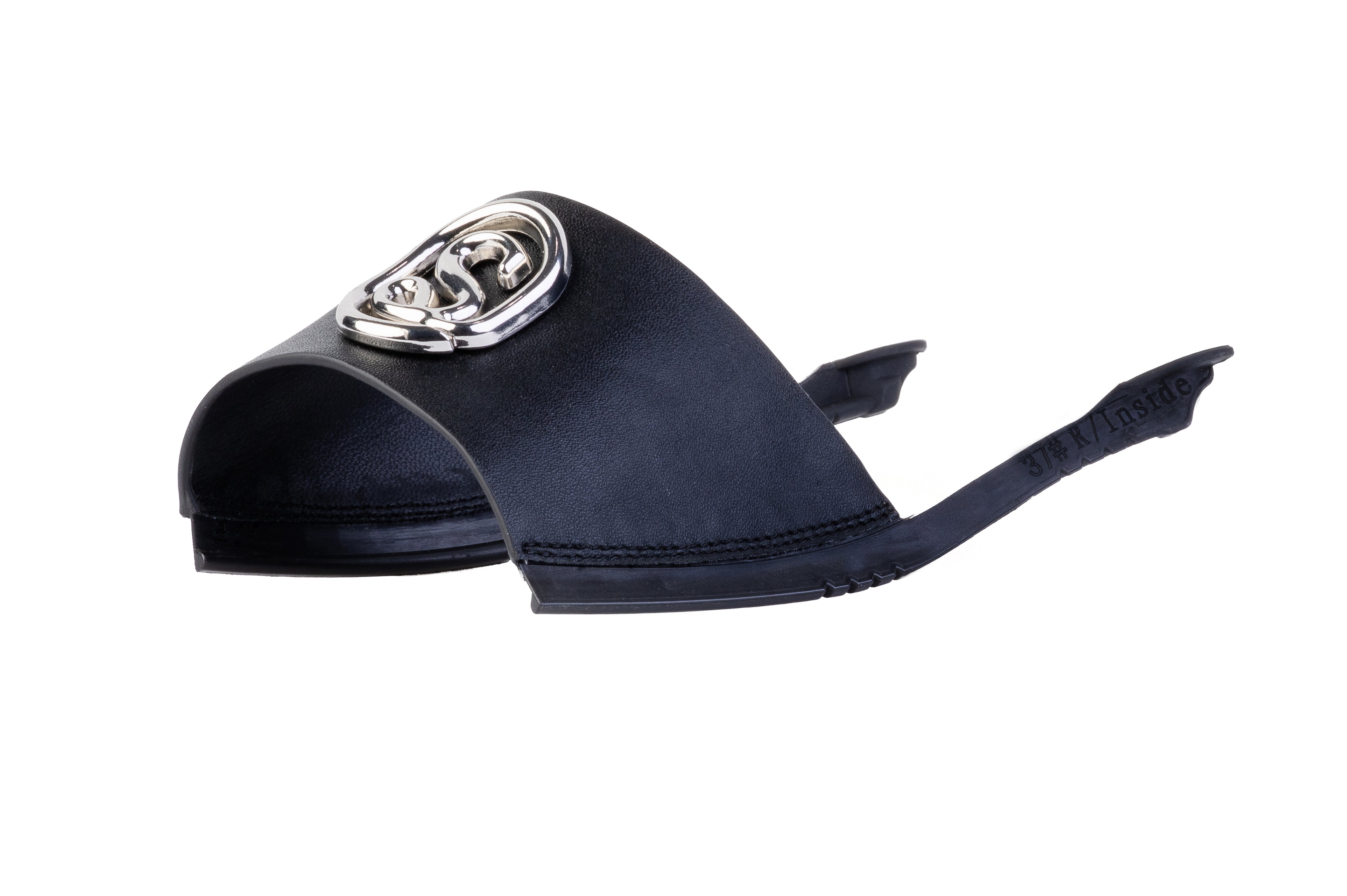 Black Solen Slide sandal top — Sole Mate modular sandals
