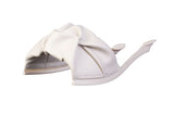 Lorin Ruched Bow sandal top in Beige — interchangeable design