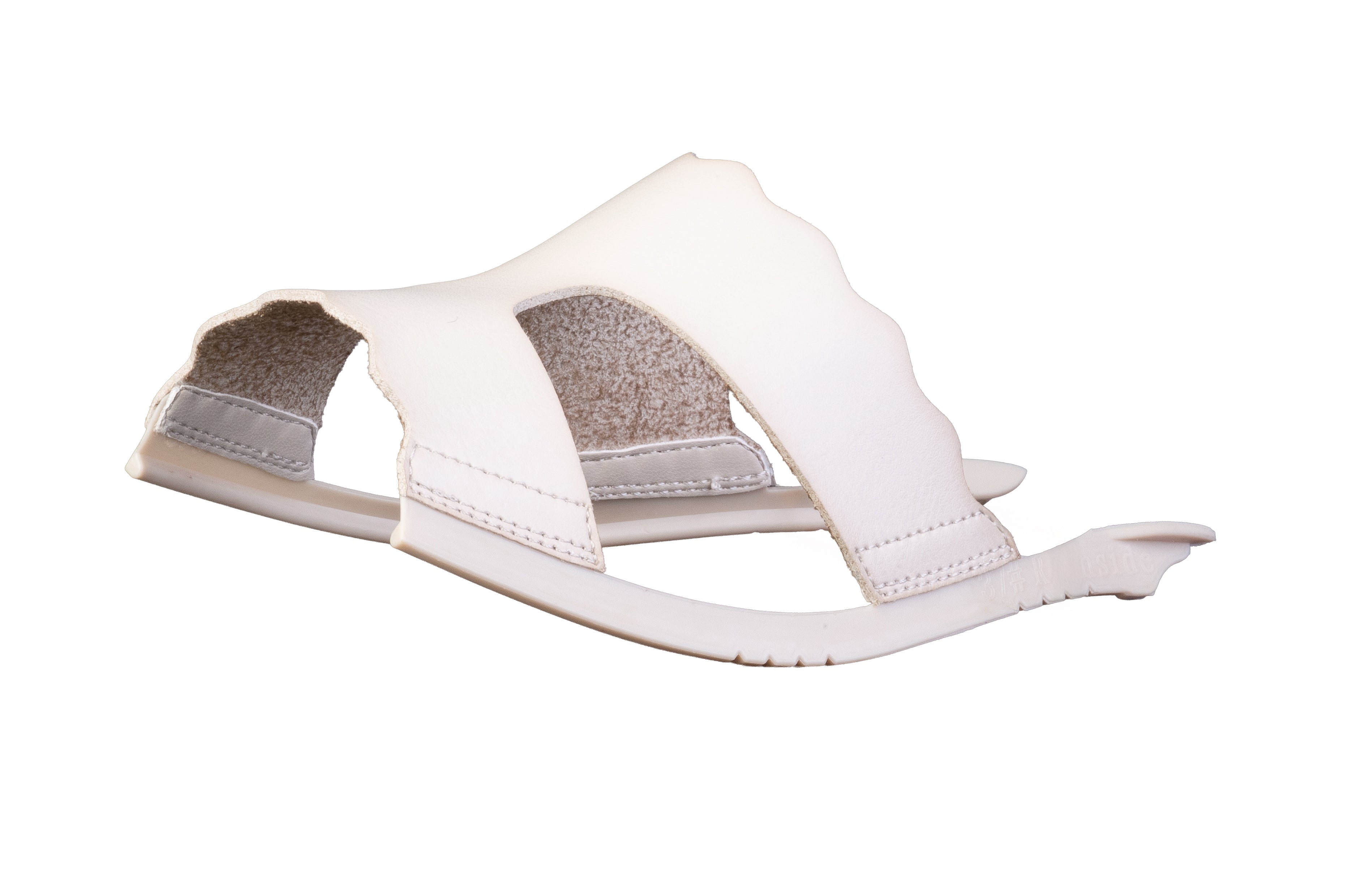 Beige Estrella Scalloped sandal top — Sole Mate modular sandals