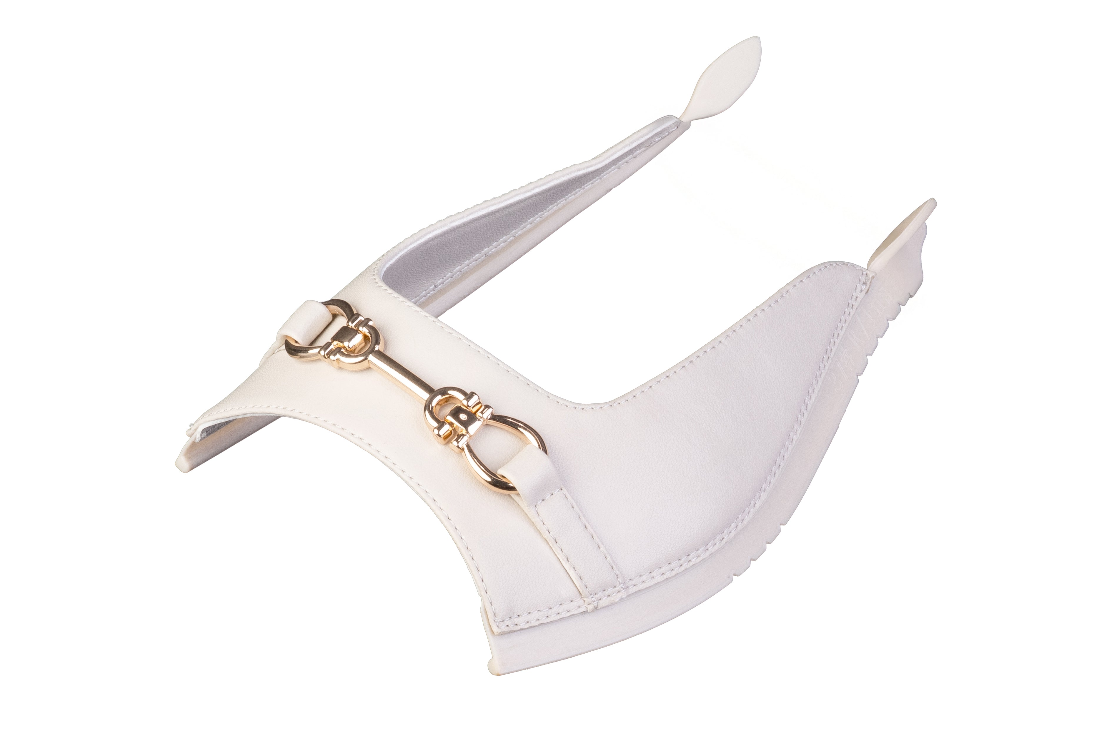 Lux Metallic Slide sandal top in Beige — interchangeable design