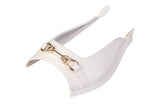 Lux Metallic Slide sandal top in Beige — interchangeable design