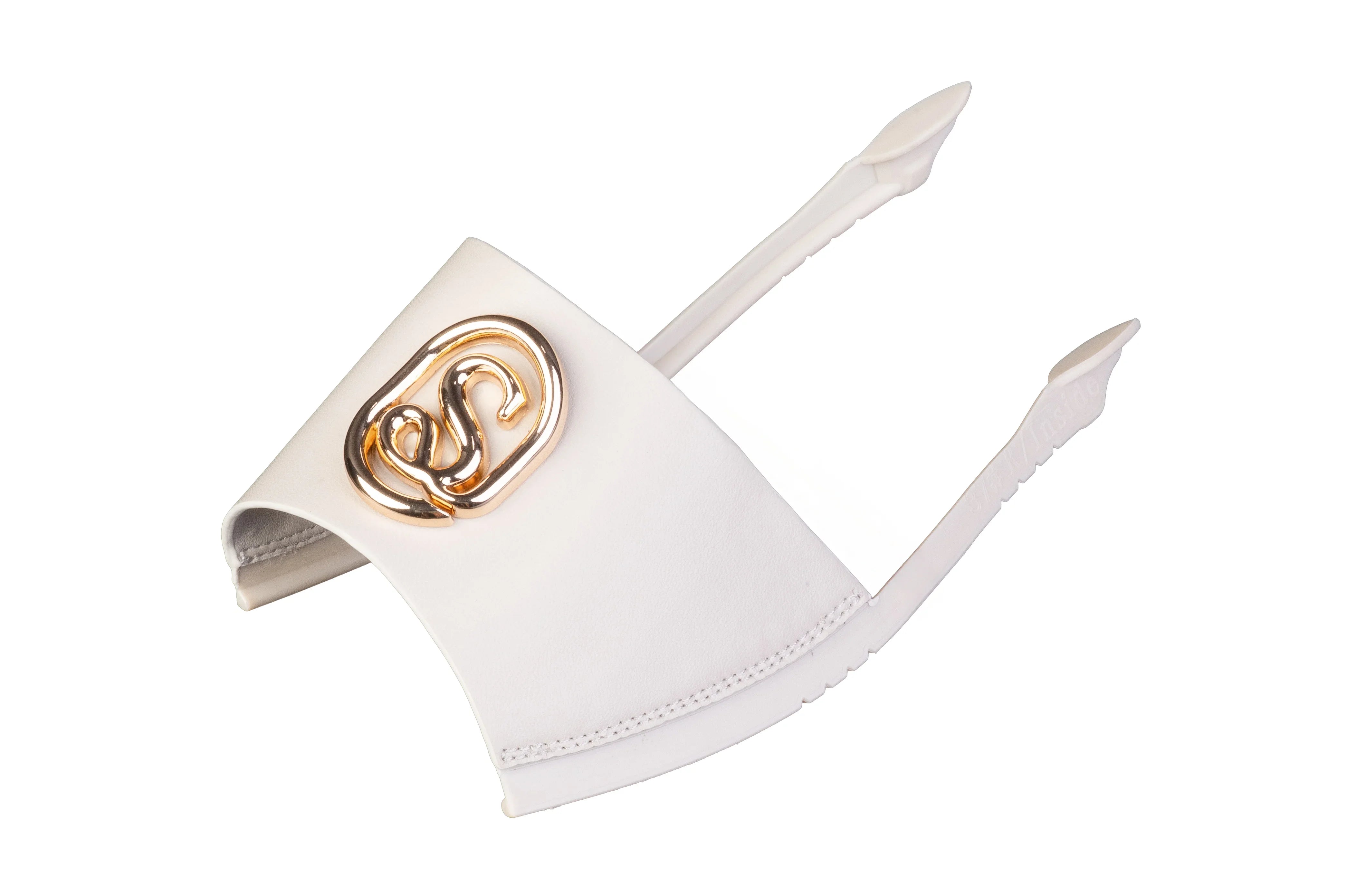 Beige Solen Slide sandal top — swappable strap design