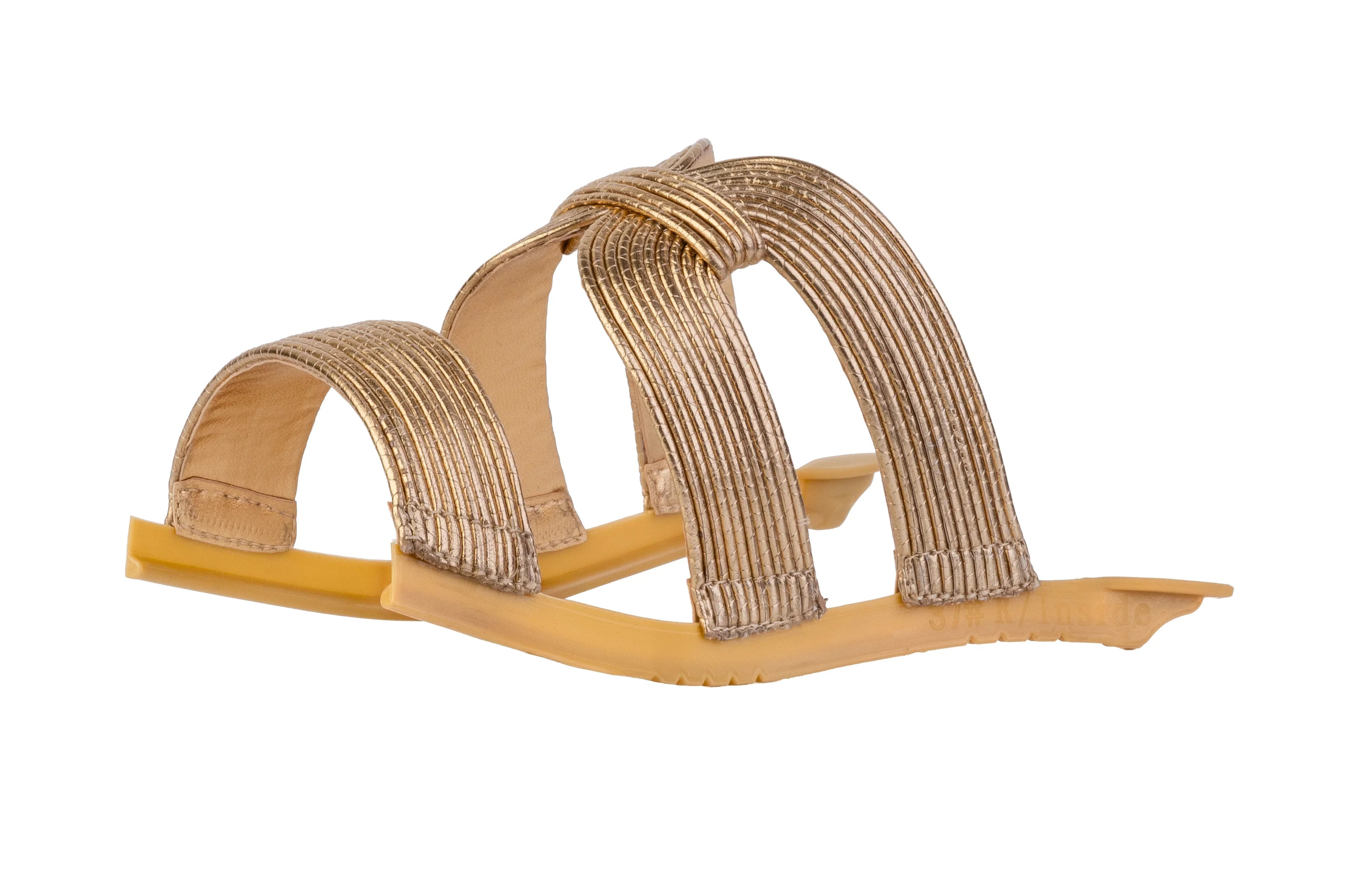 Gold Soraya Triple-Strap sandal top — Sole Mate modular sandals