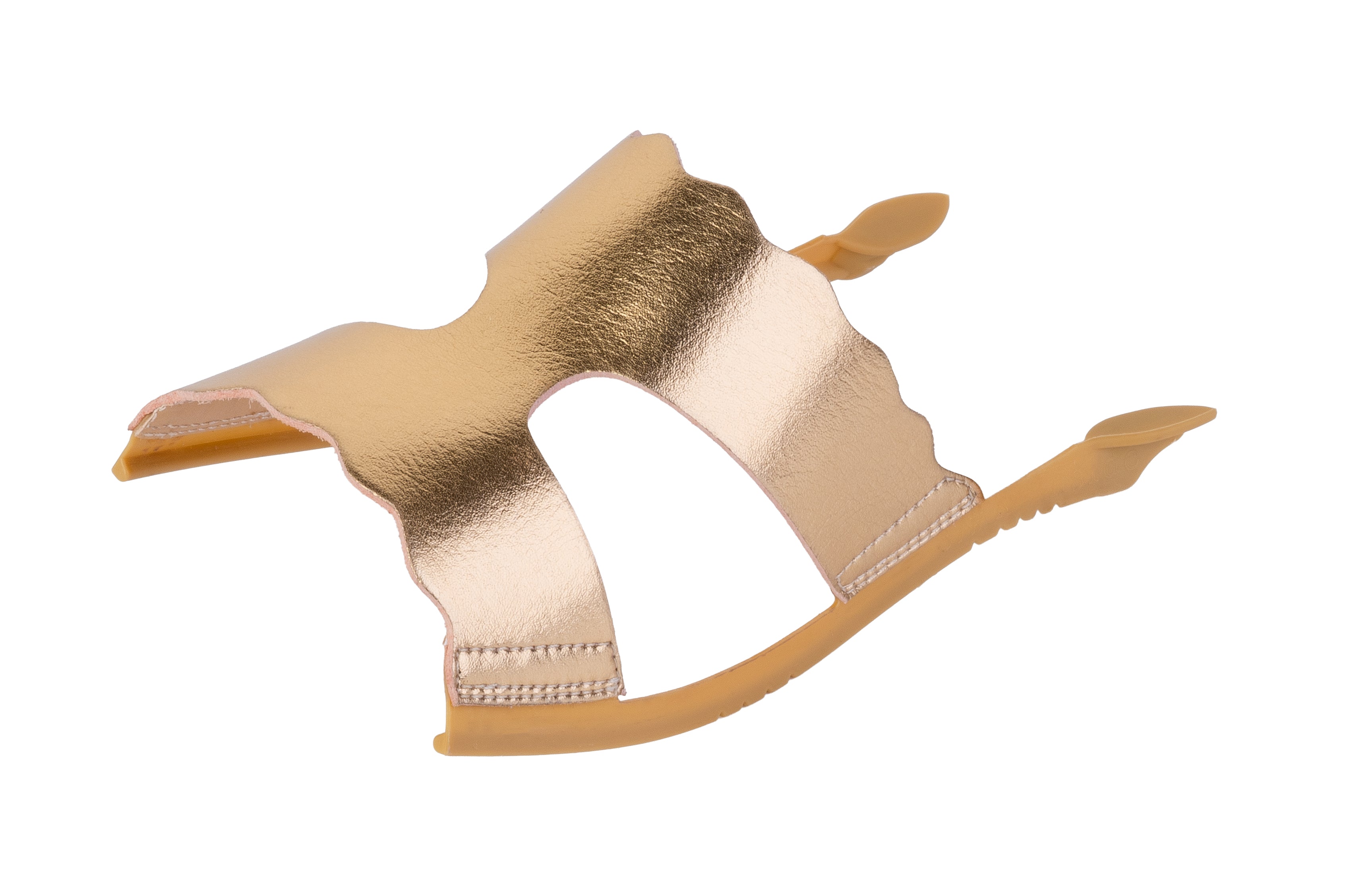 Gold Estrella Scalloped sandal top — Sole Mate modular sandals