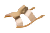 Gold Estrella Scalloped sandal top — Sole Mate modular sandals