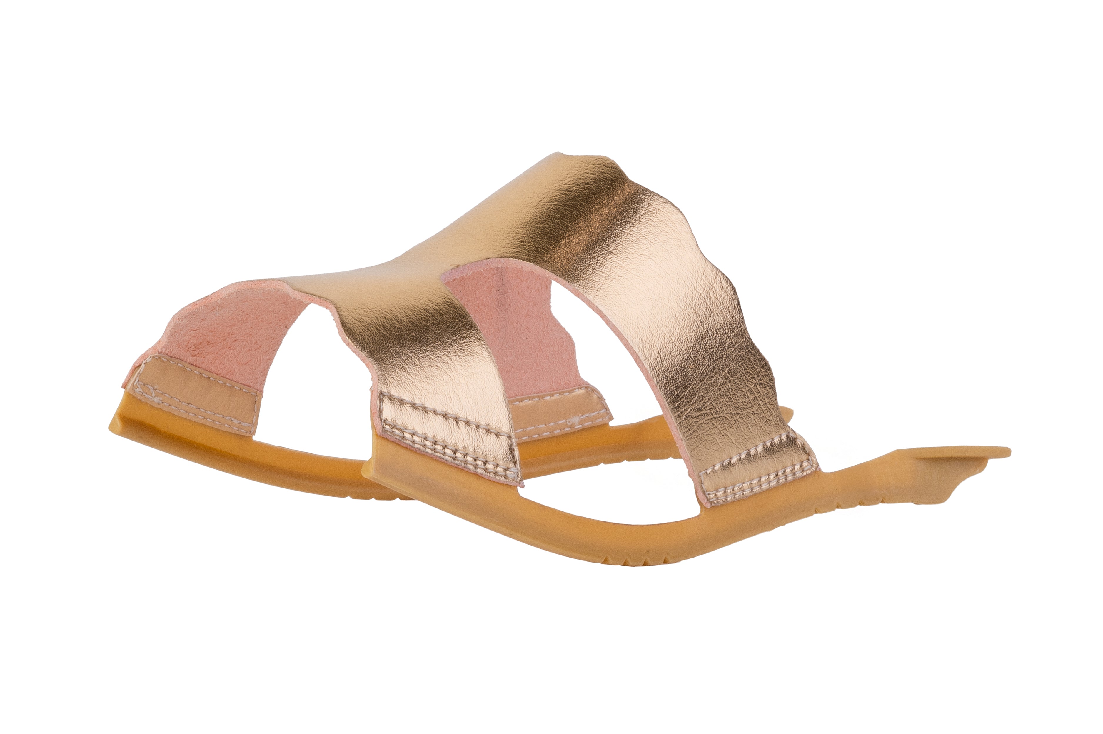 Brown Estrella Scalloped — snap-on sandal top by Sole Mate