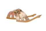 Gold Harmonia Woven sandal top — Sole Mate modular sandals