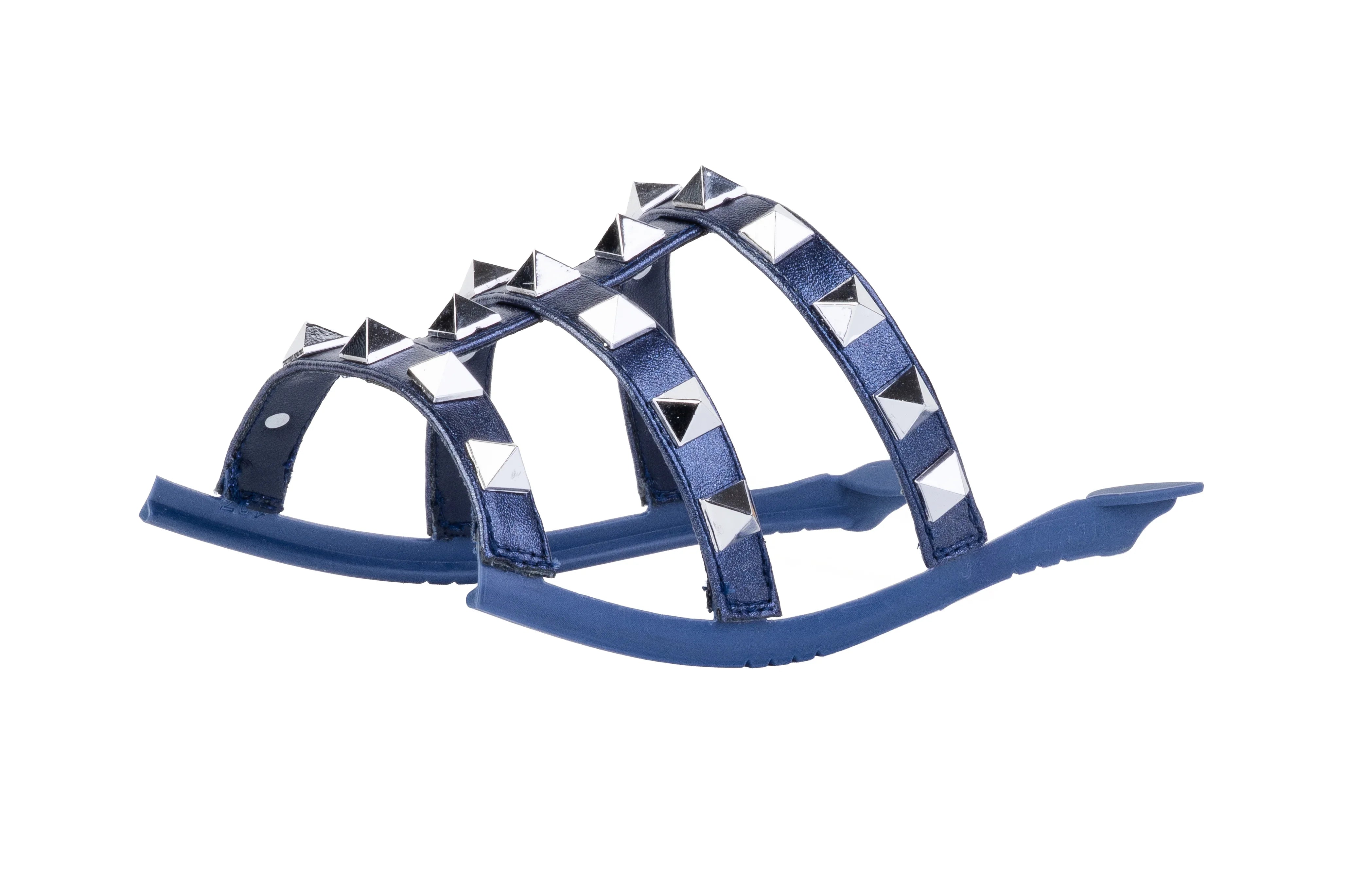 Deep Blue Tiva Studded sandal top — Sole Mate modular sandals