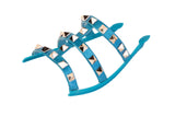 Silver Tiva Studded sandal top — swappable strap design