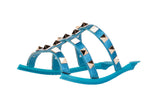 Starsky Blue Tiva Studded sandal top — Sole Mate modular sandals