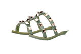 Olive Green Tiva Studded sandal top — Sole Mate modular sandals