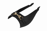 Black Lux Metallic Slide sandal top — Sole Mate modular sandals
