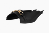 Beige Lux Metallic Slide sandal top — Sole Mate modular sandals